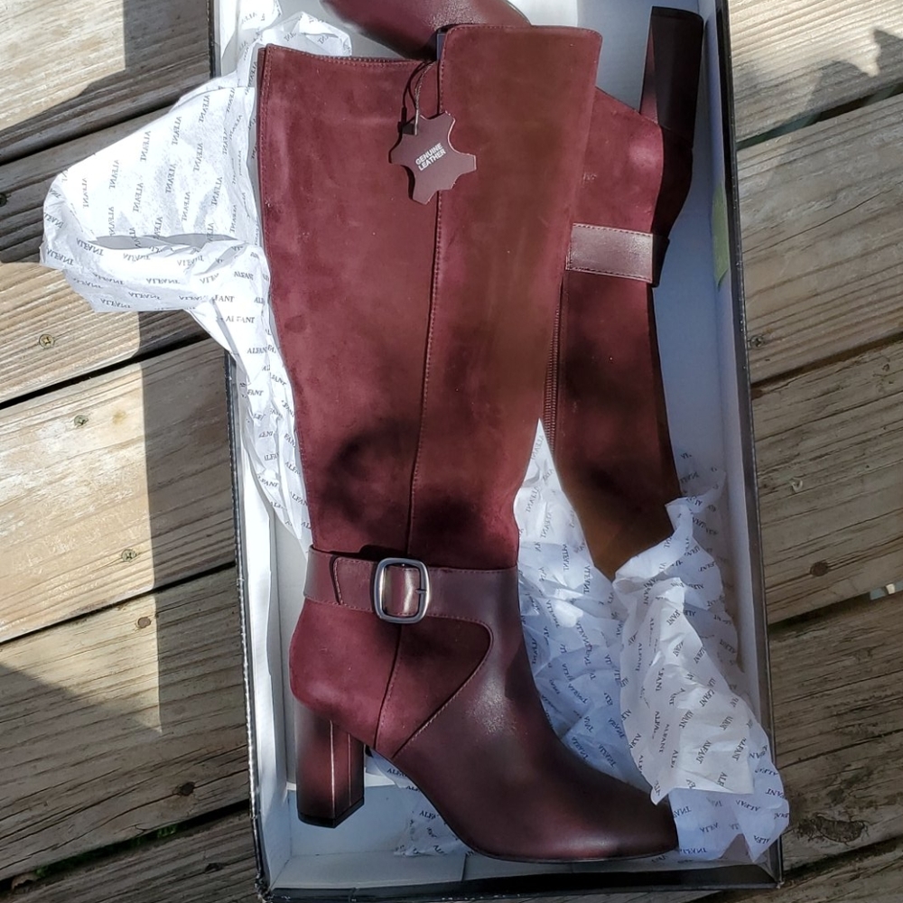 Never worn before Alfani Maroon boots